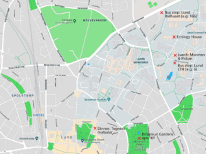 Map Systematikdagarna locations 2018